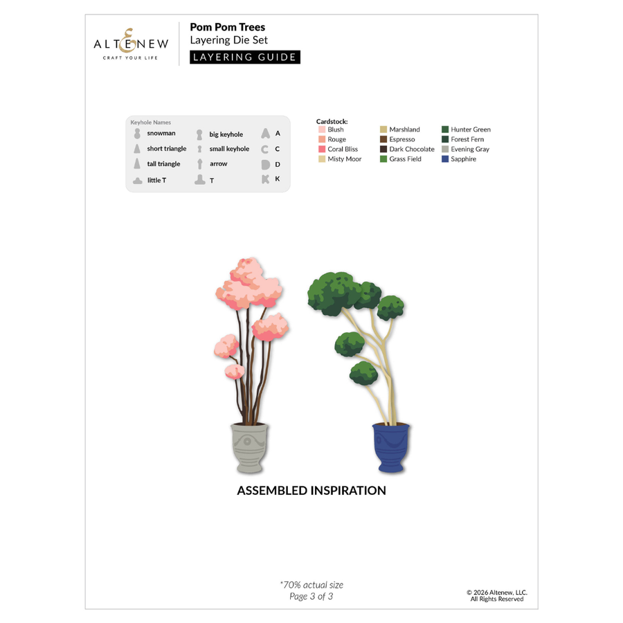 Altenew - Pom Pom Trees Layering Die Set
