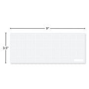 A white grid-patterned mat shown on a light gray background with dimension lines indicating 9 inches by 3.5 inches. Altenew The Original Mini Sticky Mat: 9" x 3.5" (Classic Grid)