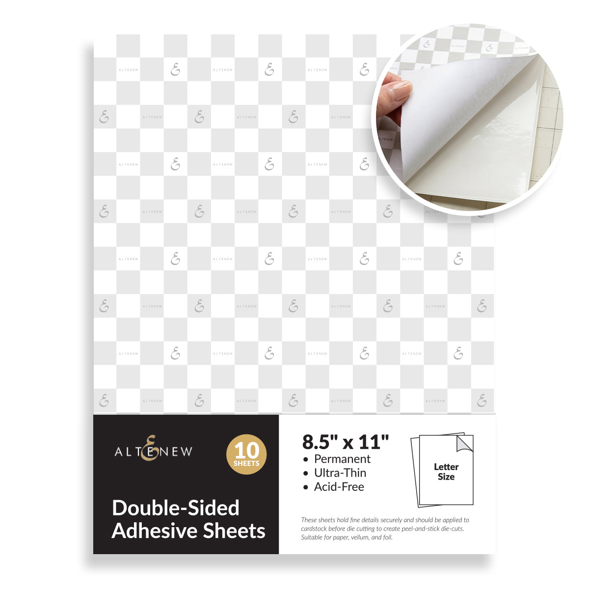 Altenew Double-sided Adhesive Sheets - 8.5" x 11" (10 sheets/set)