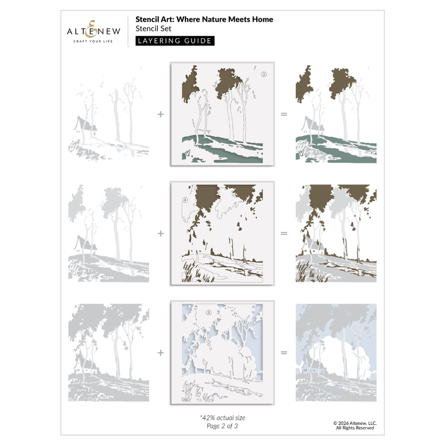 Altenew - Stencil Art: Where Nature Meets Home Layering Stencil Set (6 in 1)