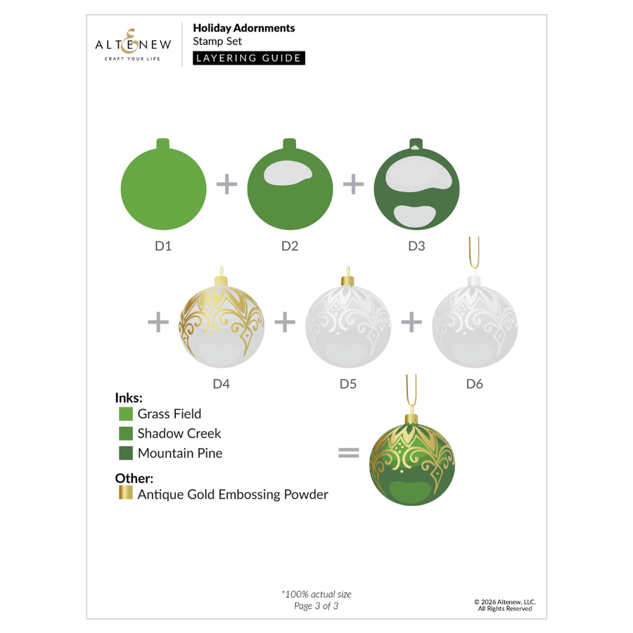 Altenew - Holiday Adornments Stamp Set