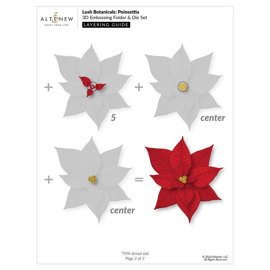 Altenew - Lush Botanicals: Poinsettia 3D Embossing Folder & Die Set