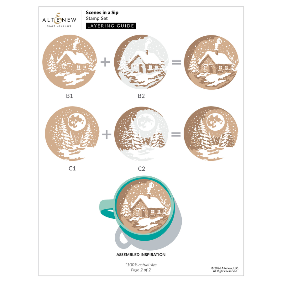 Altenew - Scenes in a Sip Stamp Set