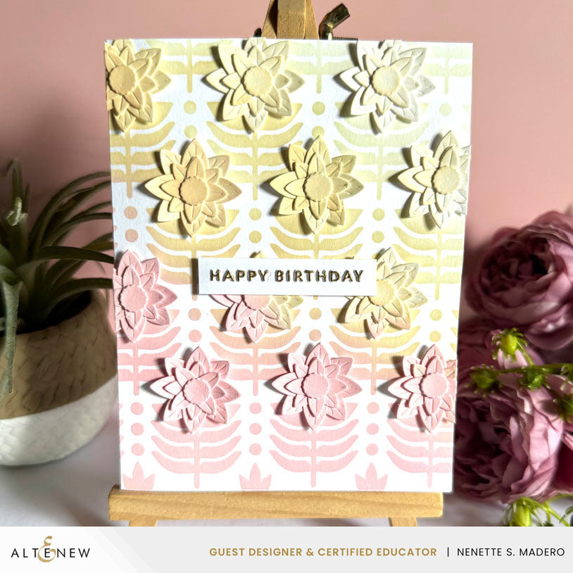 Altenew - Deco Leaves Background Stencil