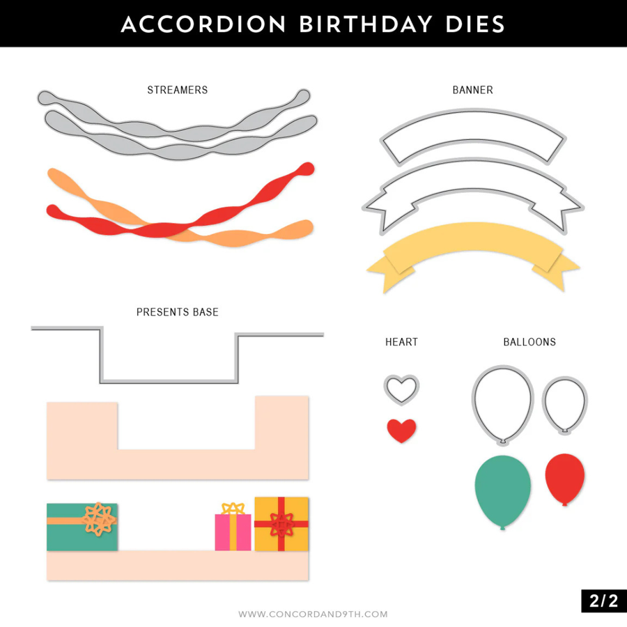 Concord & 9th - Accordion Birthday Dies