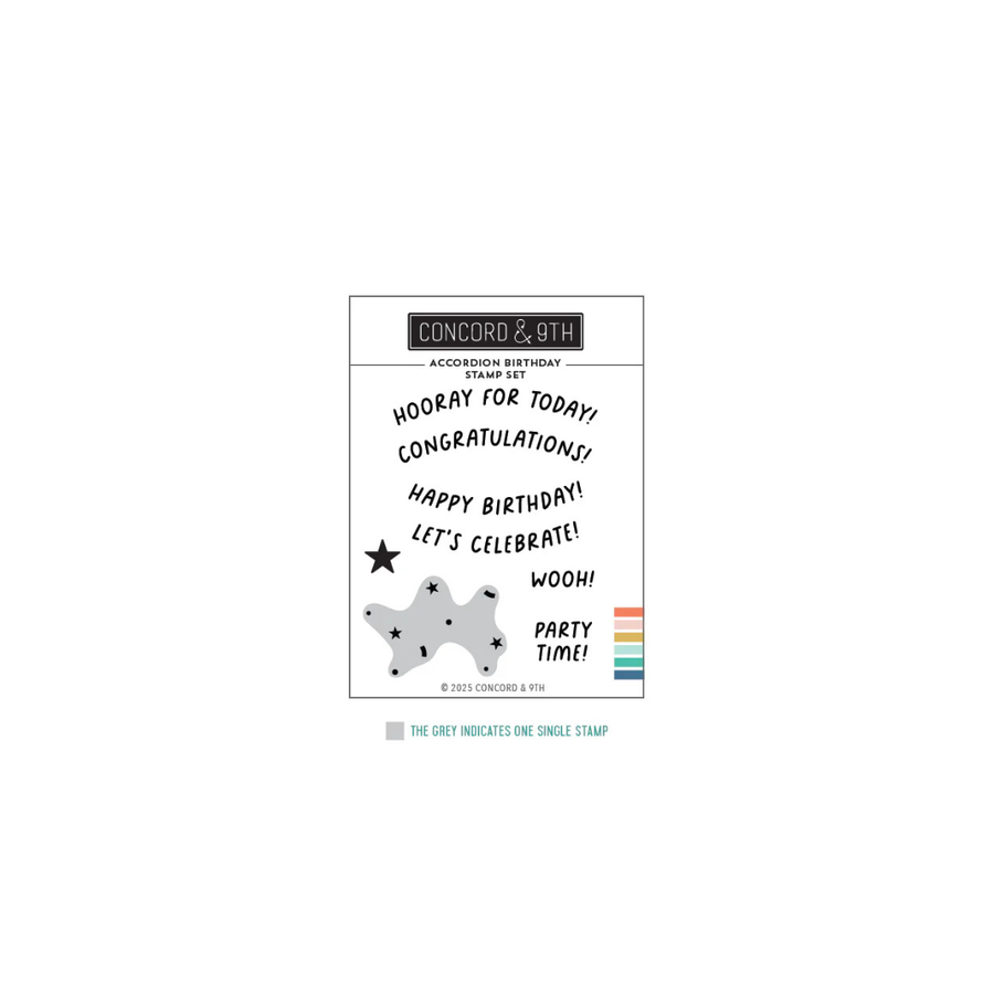 Concord & 9th - Accordion Birthday Stamp Set (3 x 4)