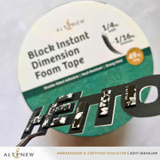 Altenew - Black Instant Dimension Foam Tape - 1/16'' x 1/4'' x 15m