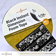 Altenew - Black Instant Dimension Foam Tape - 1/16'' x 1'' x 15m