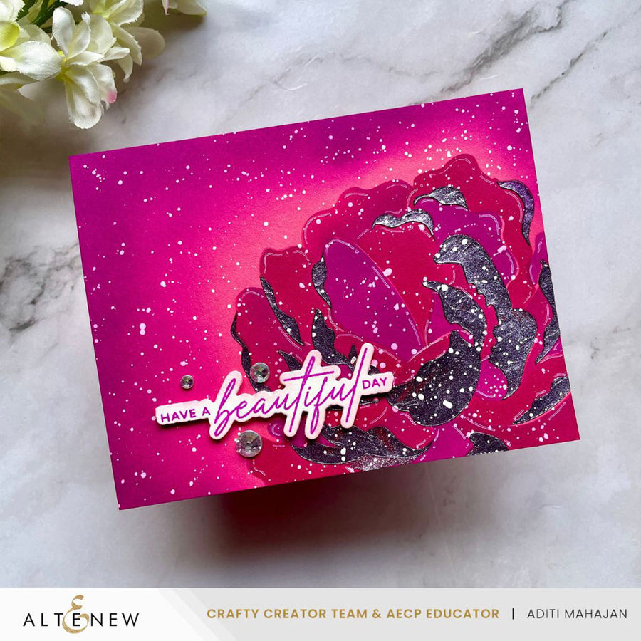 Altenew - Magical Peony Simple Coloring Stencil Set (4 in 1)