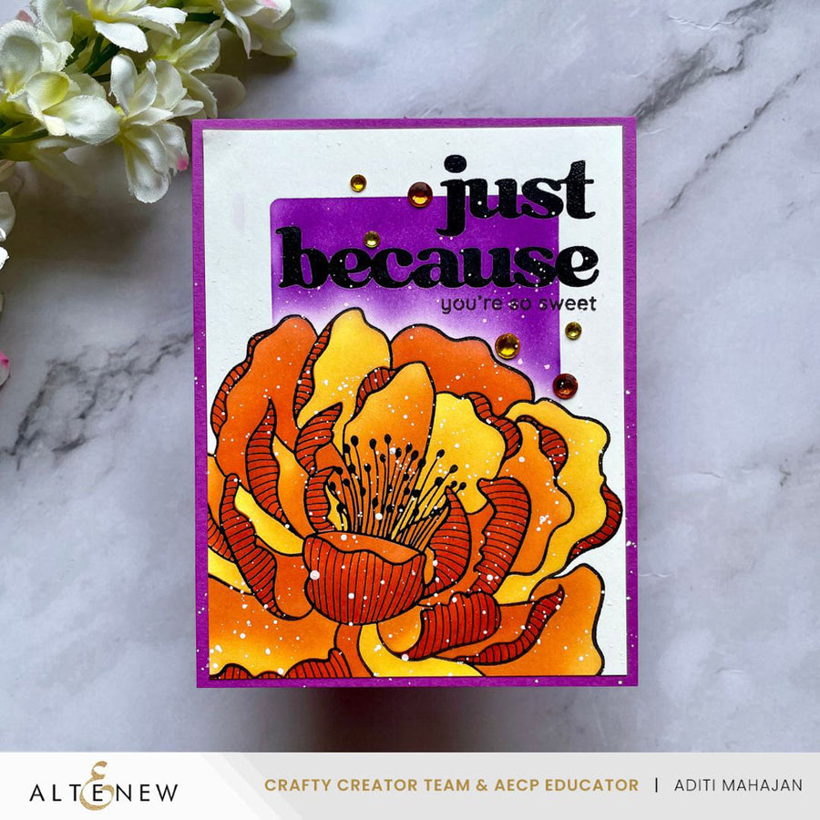 Altenew - Magical Peony Simple Coloring Stencil Set (4 in 1)