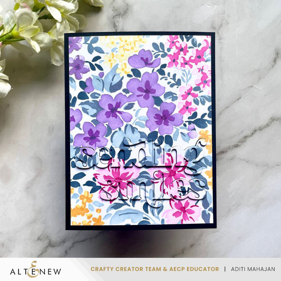 Altenew - Stencil Art: Ditsy Flowers Wallpaper Layering Stencil Set (7 in 1)