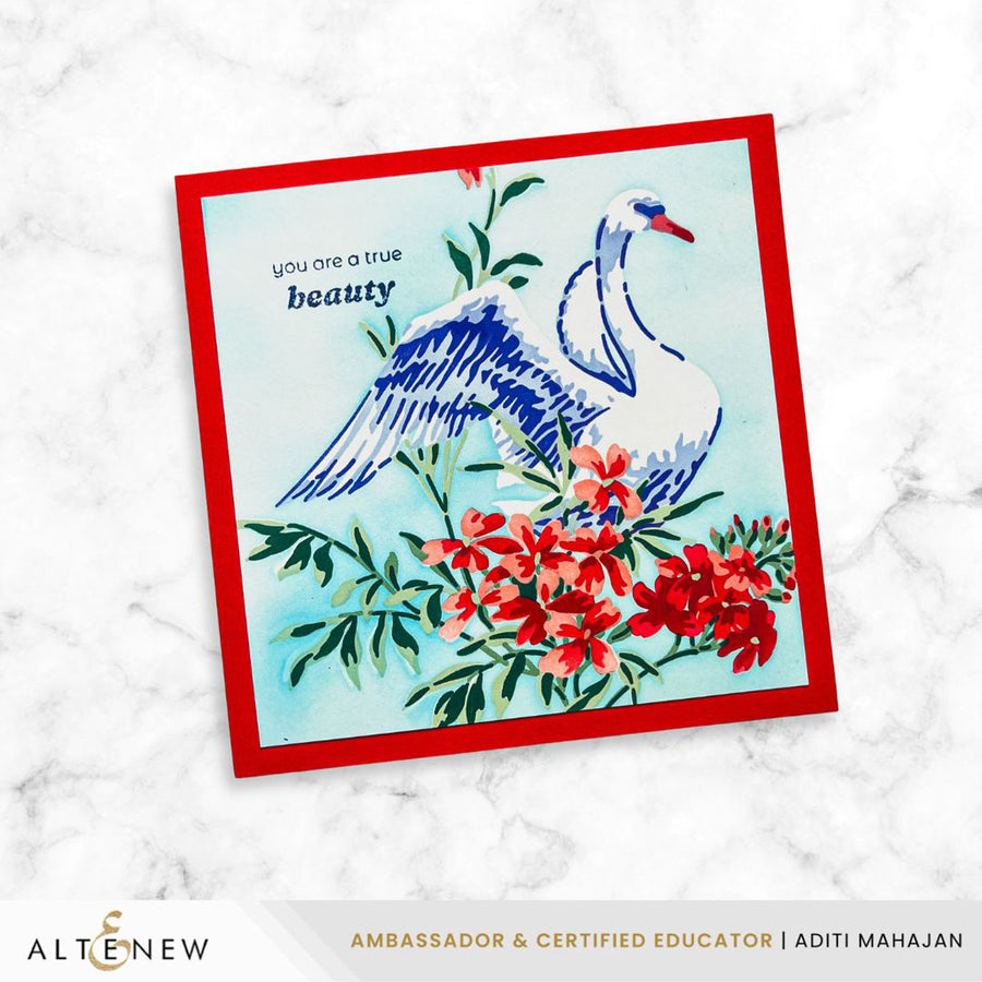 Altenew - Stencil Art: Swan Serenade Layering Stencil Set (6 in 1)