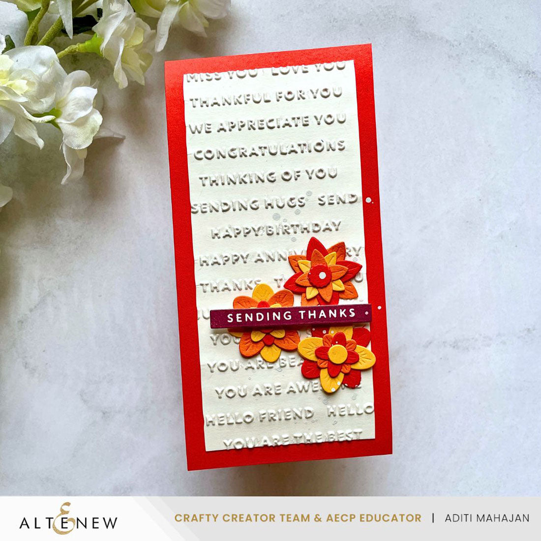 Altenew - Mini Sentiments 3D Embossing folder