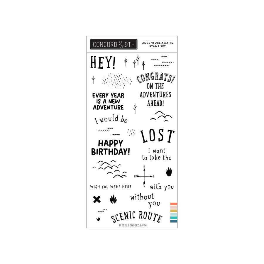 Concord & 9th - Adventure Awaits Stamp Set
