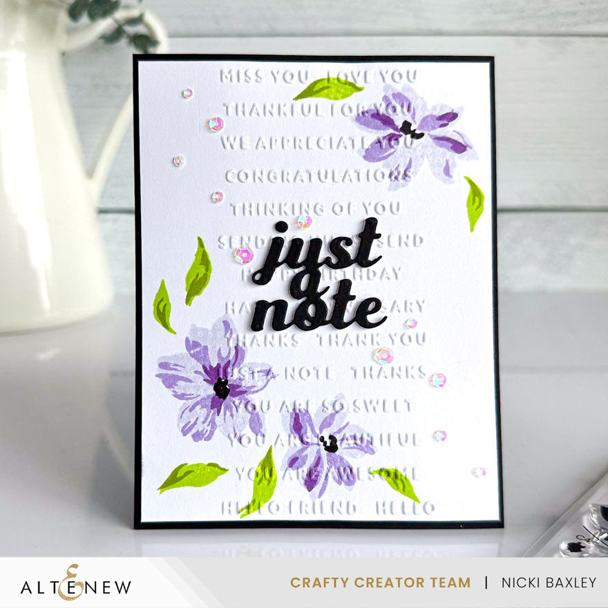 Altenew - Mini Sentiments 3D Embossing folder