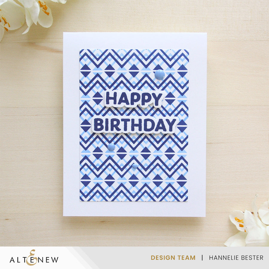 Altenew - Heritage Chevron Weaves Stencil