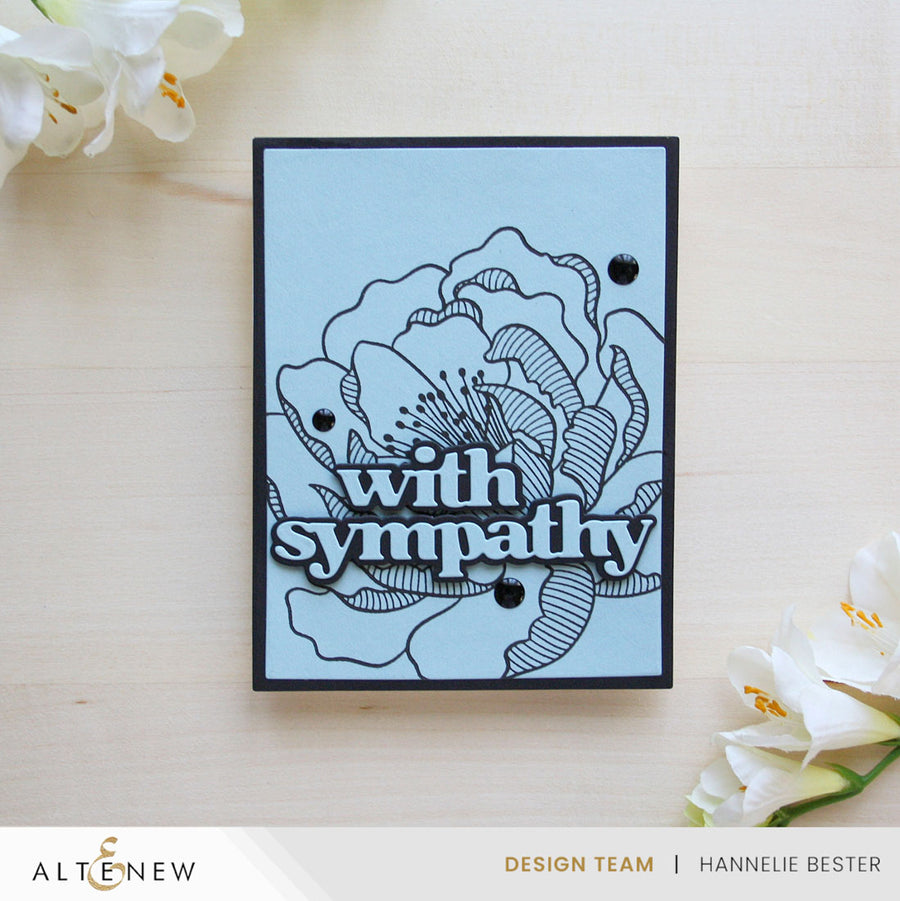 Altenew - Magical Peony Simple Coloring Stencil Set (4 in 1)