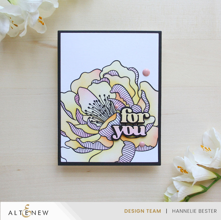 Altenew - Magical Peony Simple Coloring Stencil Set (4 in 1)