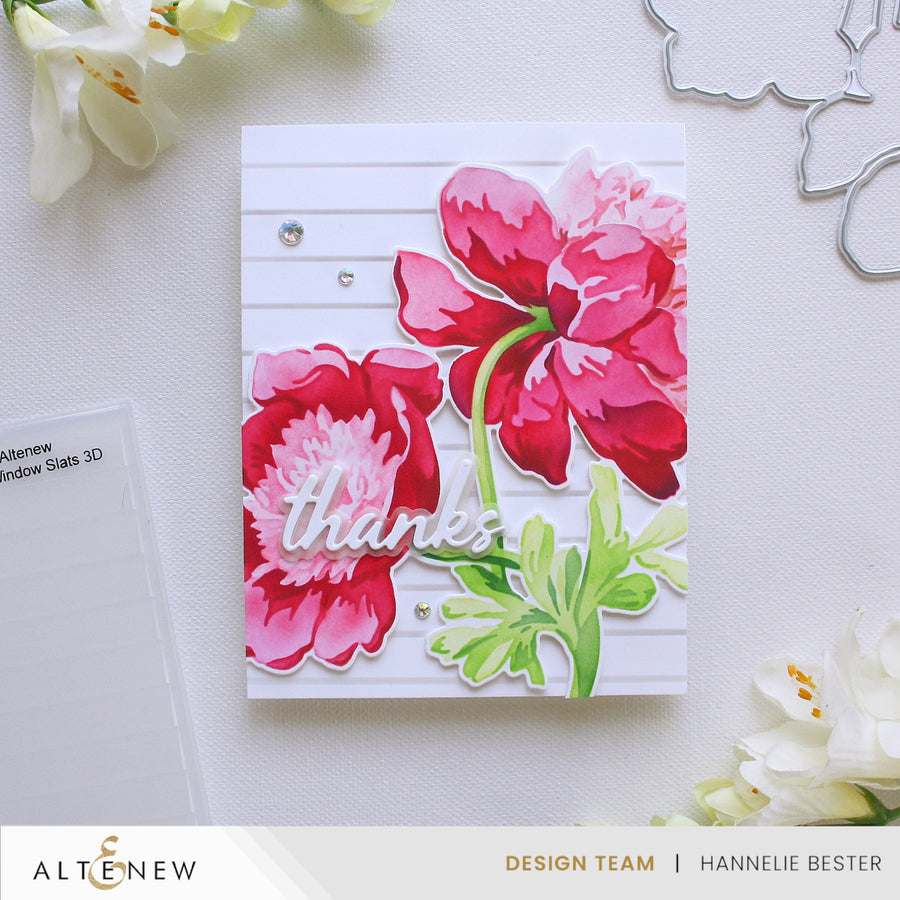 Altenew - Stencil Art: White Cap Peonies & Add-on Die Bundle