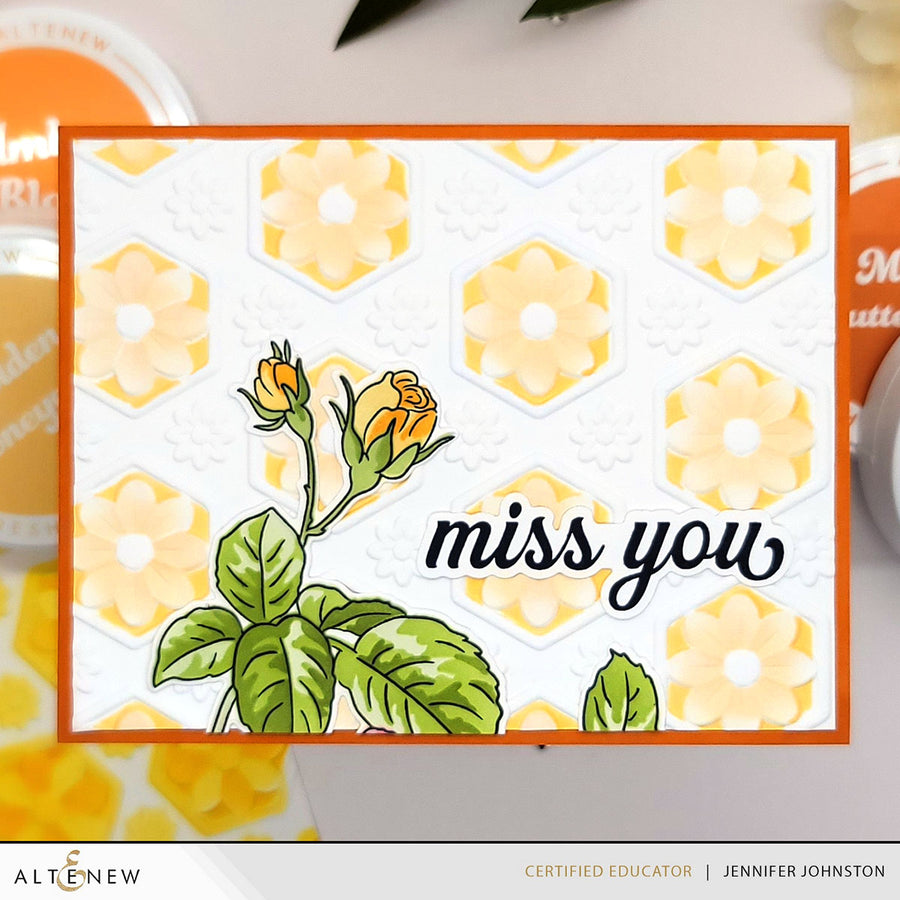 Altenew - Botanical Honeycomb 3D Embossing Folder and Stencil Bundle