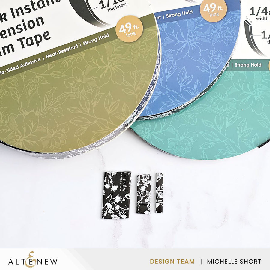 Altenew - Black Instant Dimension Foam Tape - 1/16'' x 1'' x 15m