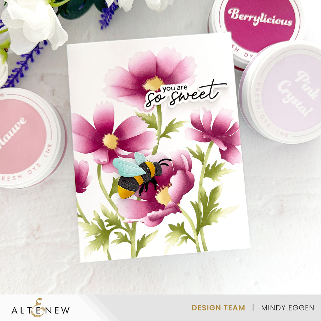 Altenew - Dancing Cosmos Simple Coloring Stencil Set (4 in 1)