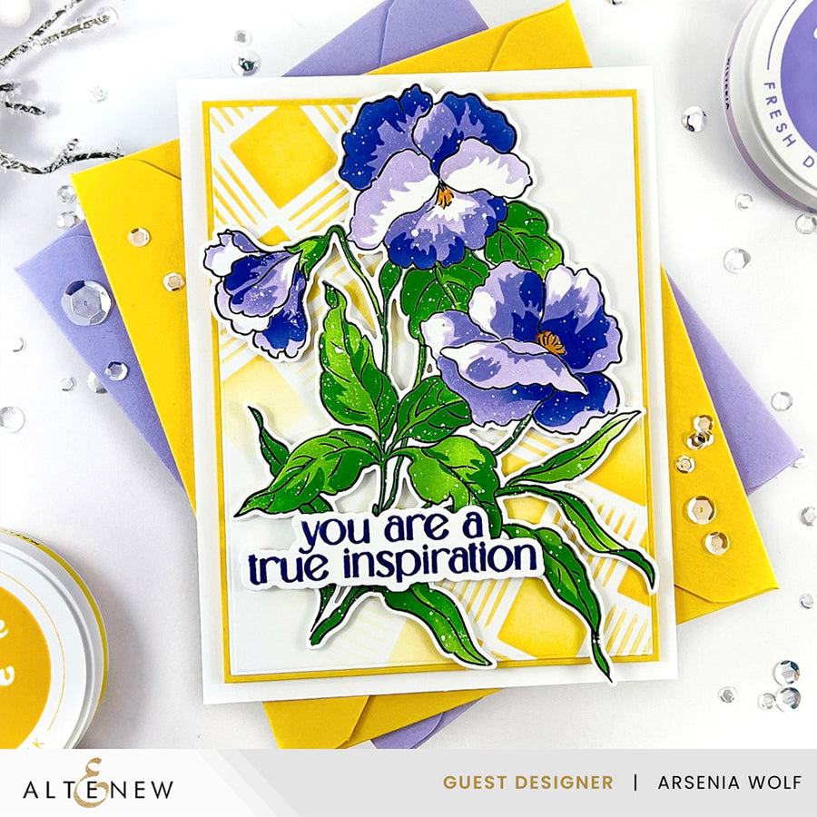 Altenew - Checkerboard Tiles Background Stencil