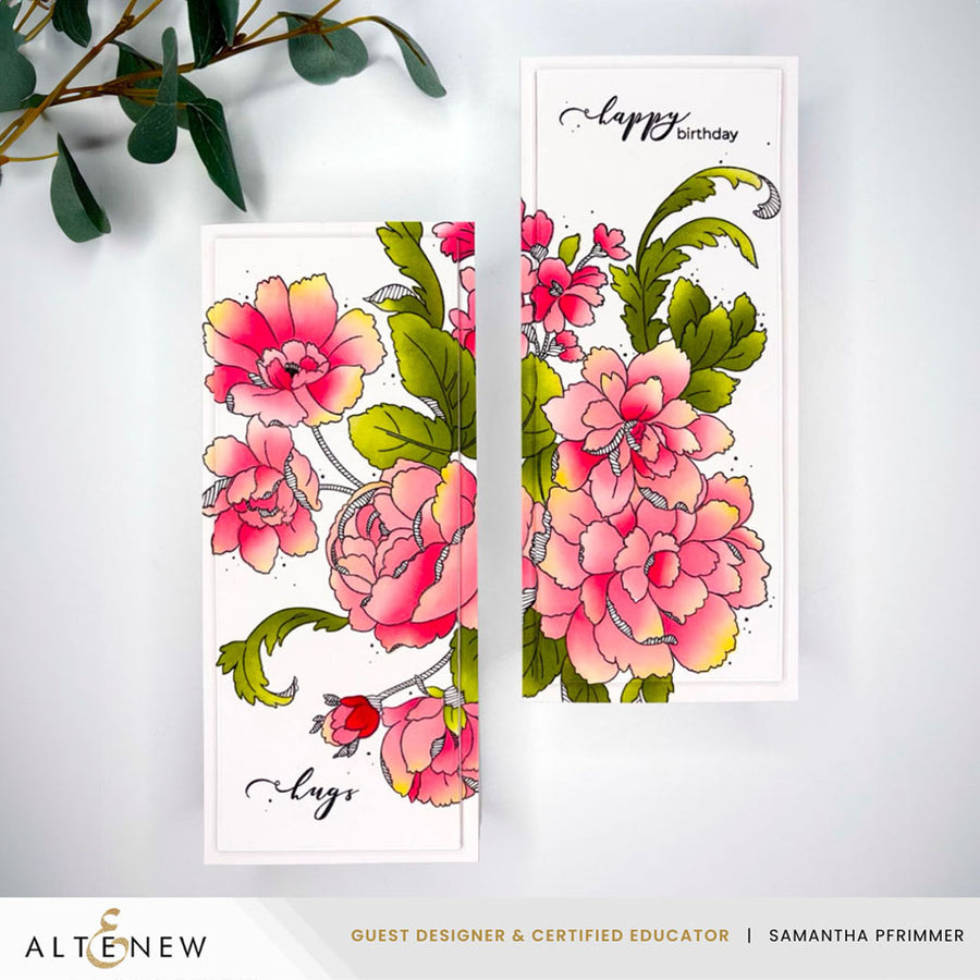 Altenew - Flourishing Bouquet Simple Coloring Stencil Set (4 in 1)