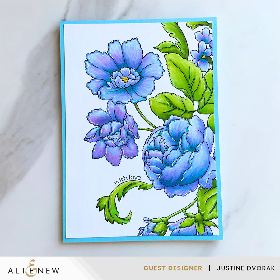 Altenew - Flourishing Bouquet Simple Coloring Stencil Set (4 in 1)