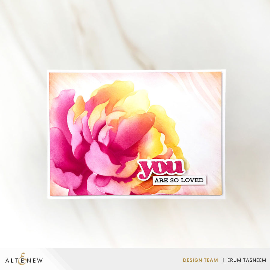 Altenew - Magical Peony Simple Coloring Stencil Set (4 in 1)