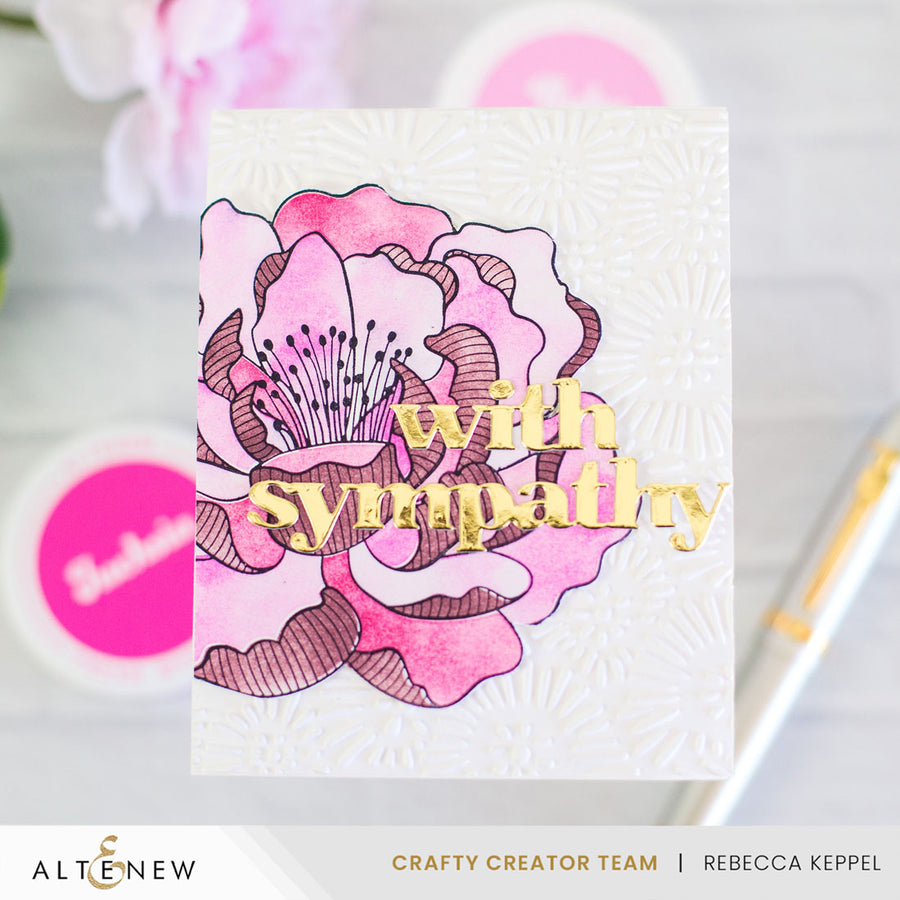 Altenew - Magical Peony Simple Coloring Stencil Set (4 in 1)