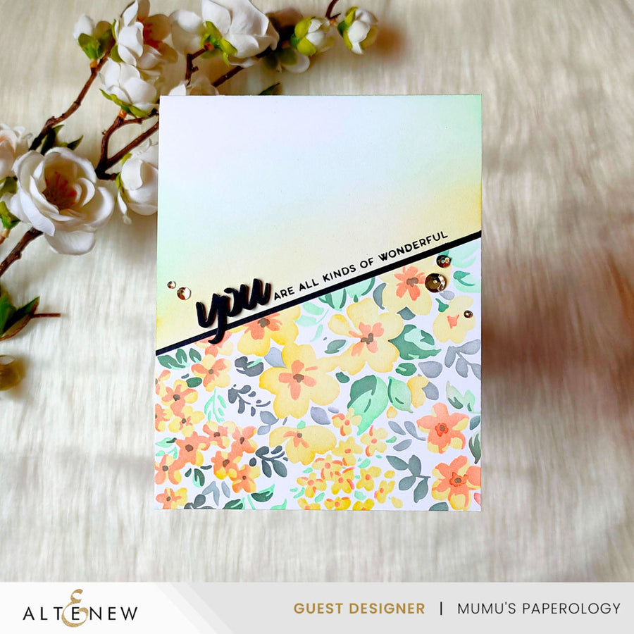 Altenew - Stencil Art: Ditsy Flowers Wallpaper Layering Stencil Set (7 in 1)