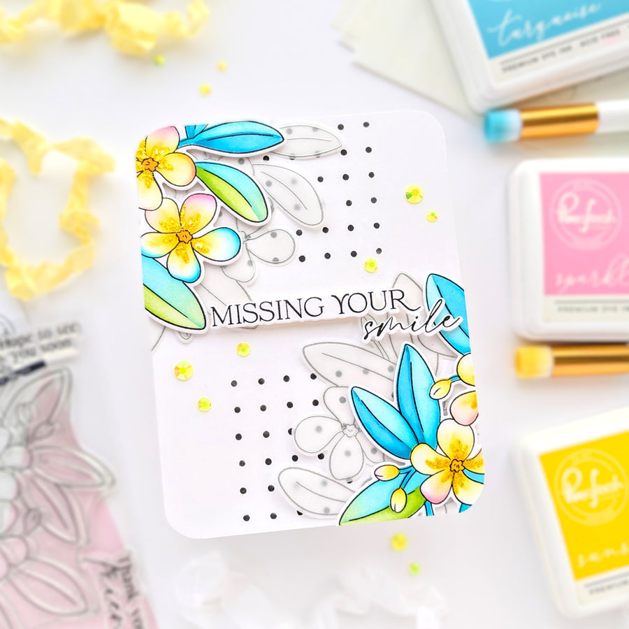 Pinkfresh Studio - Plumeria Stencils