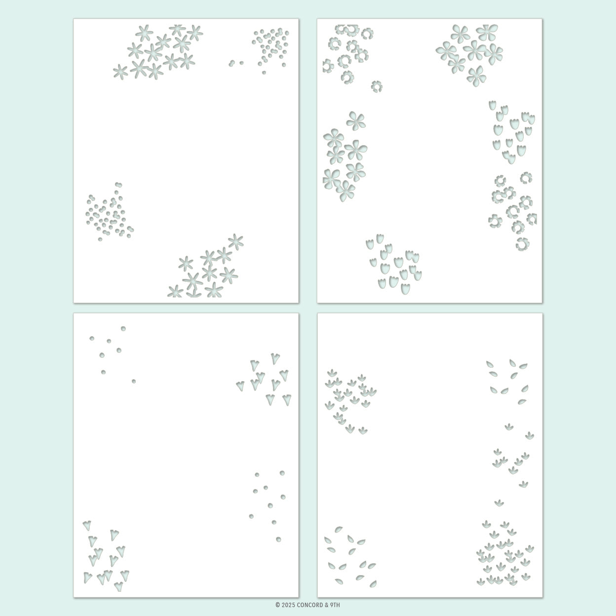 Concord & 9th - Around the Garden Stencil Pack