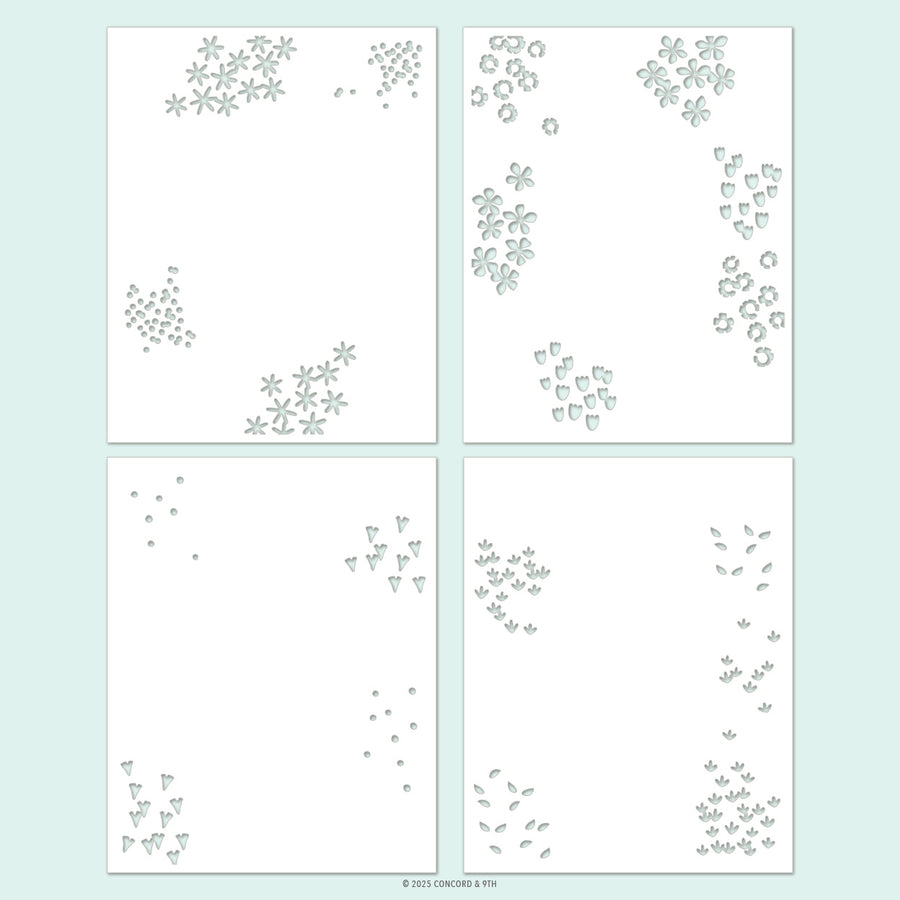 Concord & 9th - Around the Garden Stencil Pack