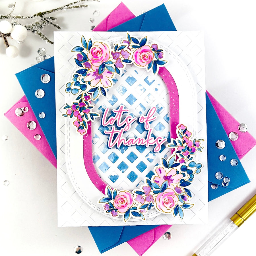 Pinkfresh Studio - Diamond Lattice Coverplate Die