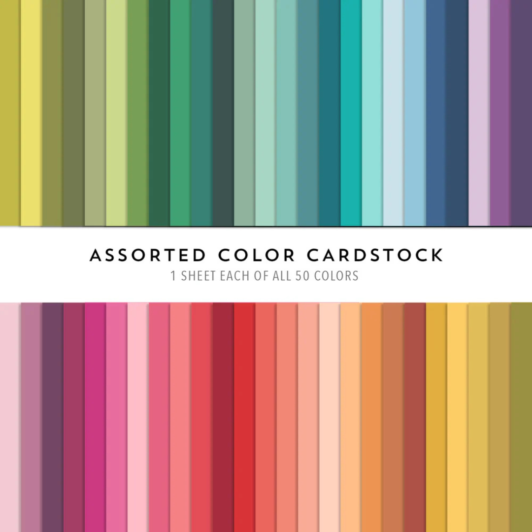 Concord & 9th - Core Collection Assorted Cardstock Pack (50 Colors) 8.5" x 11"