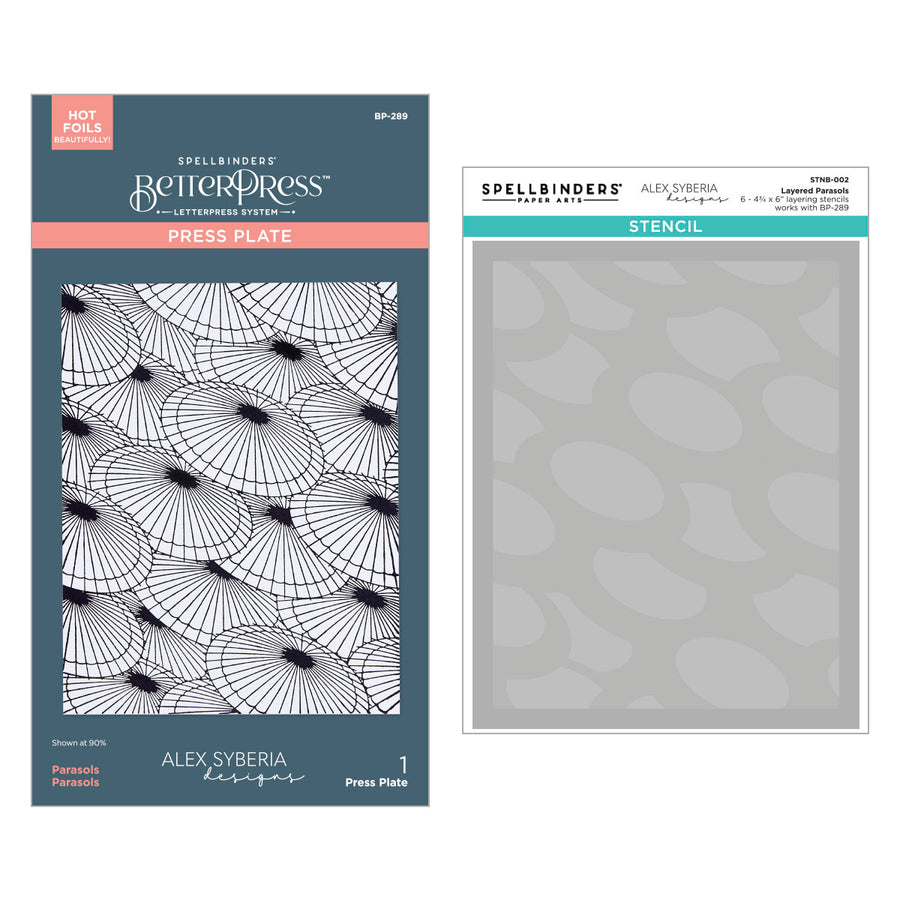 Spellbinders - Spring in Kyoto BetterPress & Stencil Bundle from the Spring in Kyoto Collection by Alex Syberia Designs