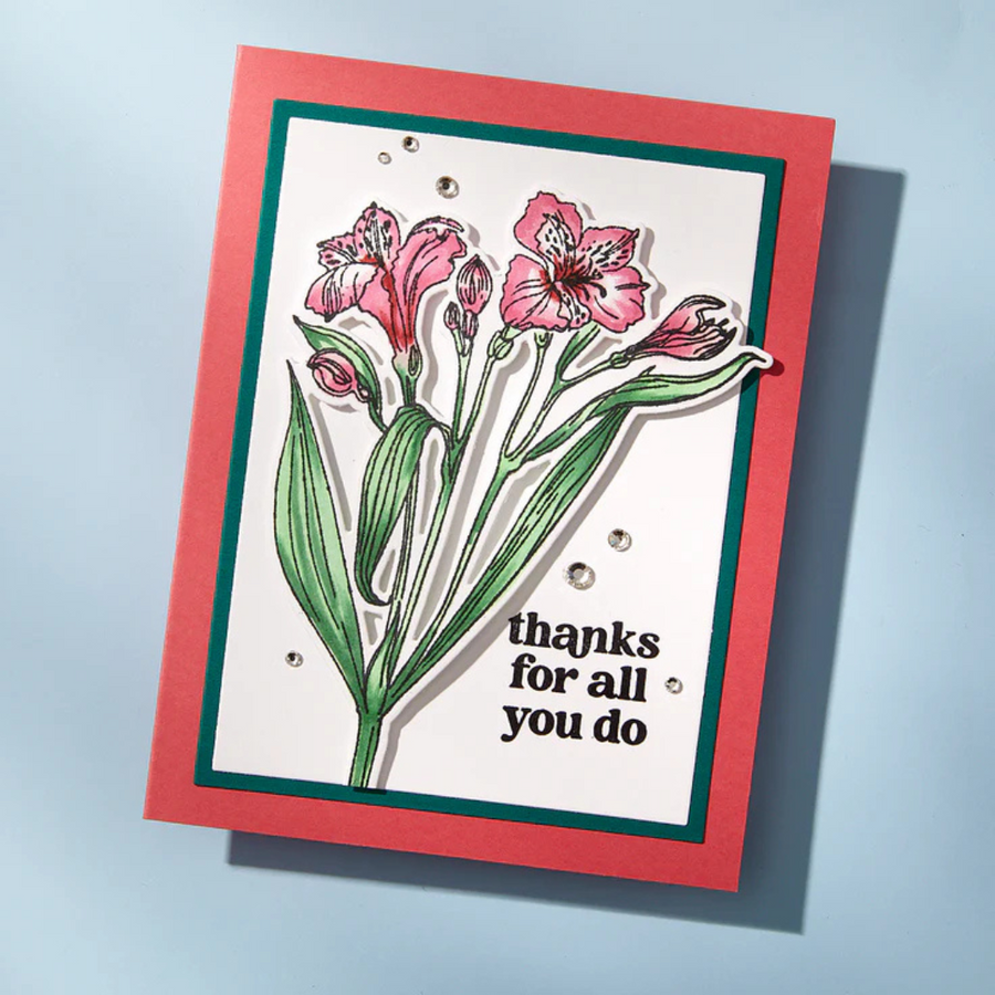 Simon Hurley Create - Heartfelt Blooms Stamps & Die Bundle