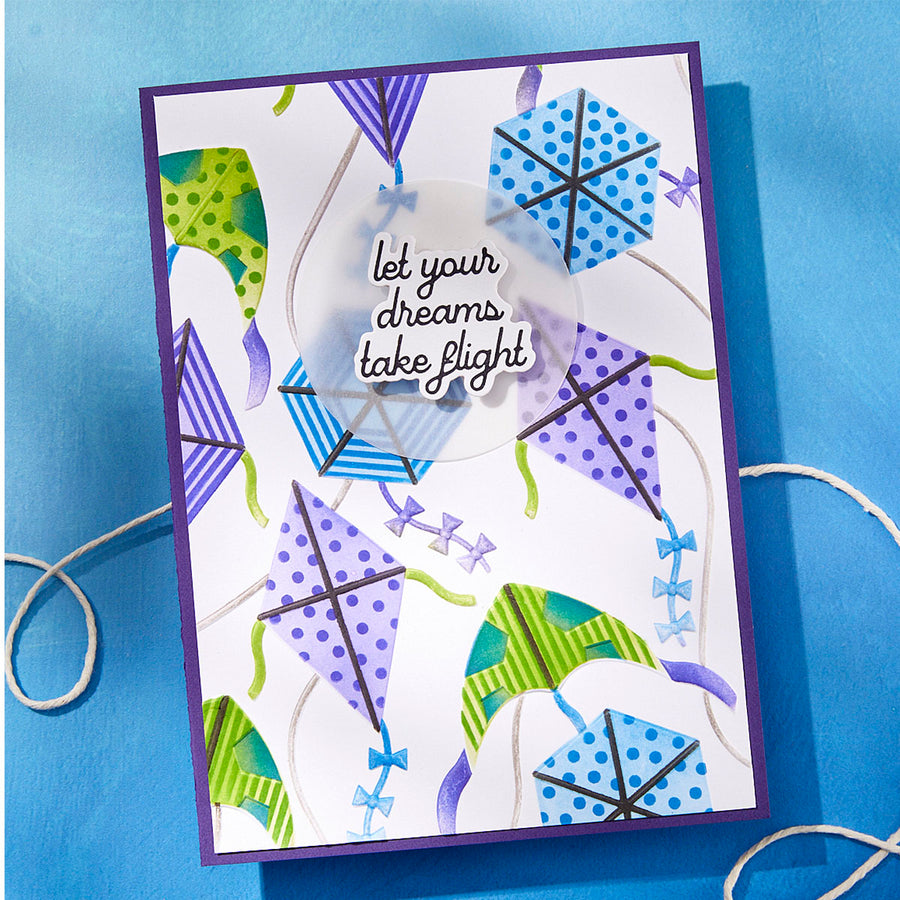 Spellbinders - Flying Kites 3D Folder and Stencil Bundle from the Sky's the Limit Collection by Simon Hurley