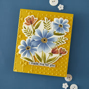 Spellbinders - Thank You Bouquet 3D Folder and Stencil Bundle from the Tabbed Classics Collection by Wendy Vecchi