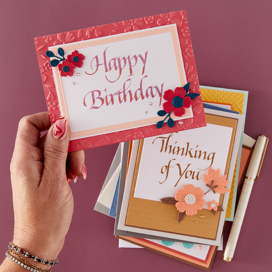 Spellbinders - Upright Italic Thinking of You Press + Foil Plate by Paul Antonio