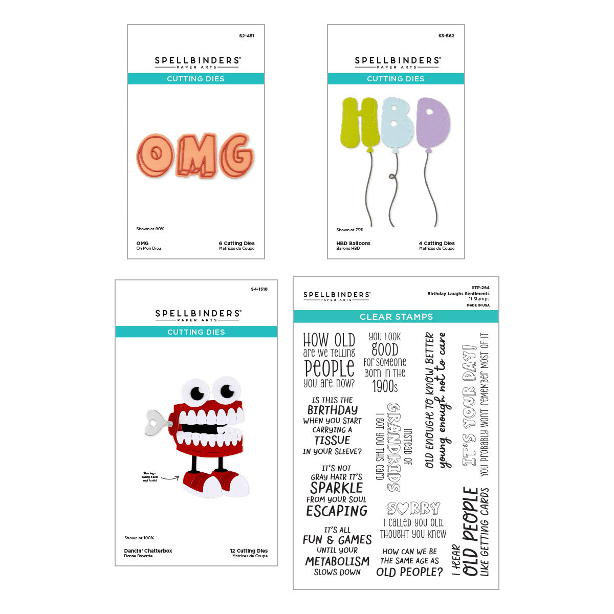 Spellbinders - Aged to Perfection Dies and Stamp Bundle
