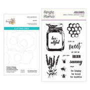 Spellbinders - Simple Vintage Lavender Fields Stamp & Die Bundle with Simple Stories