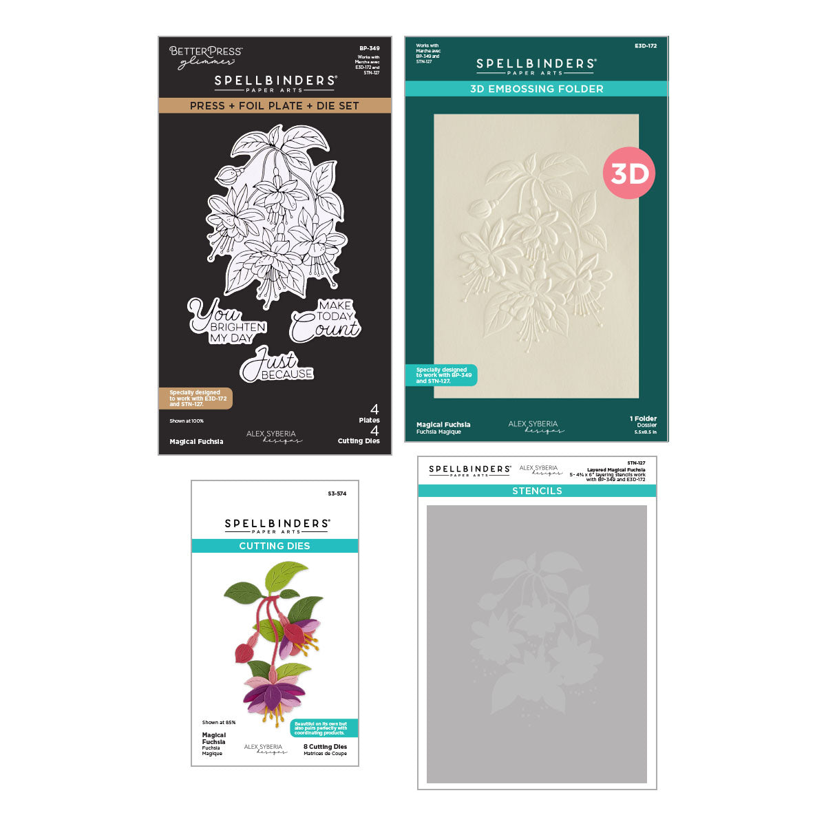 Spellbinders - Magical Fuchsia I Want It All! Bundle by Alex Syberia Designs