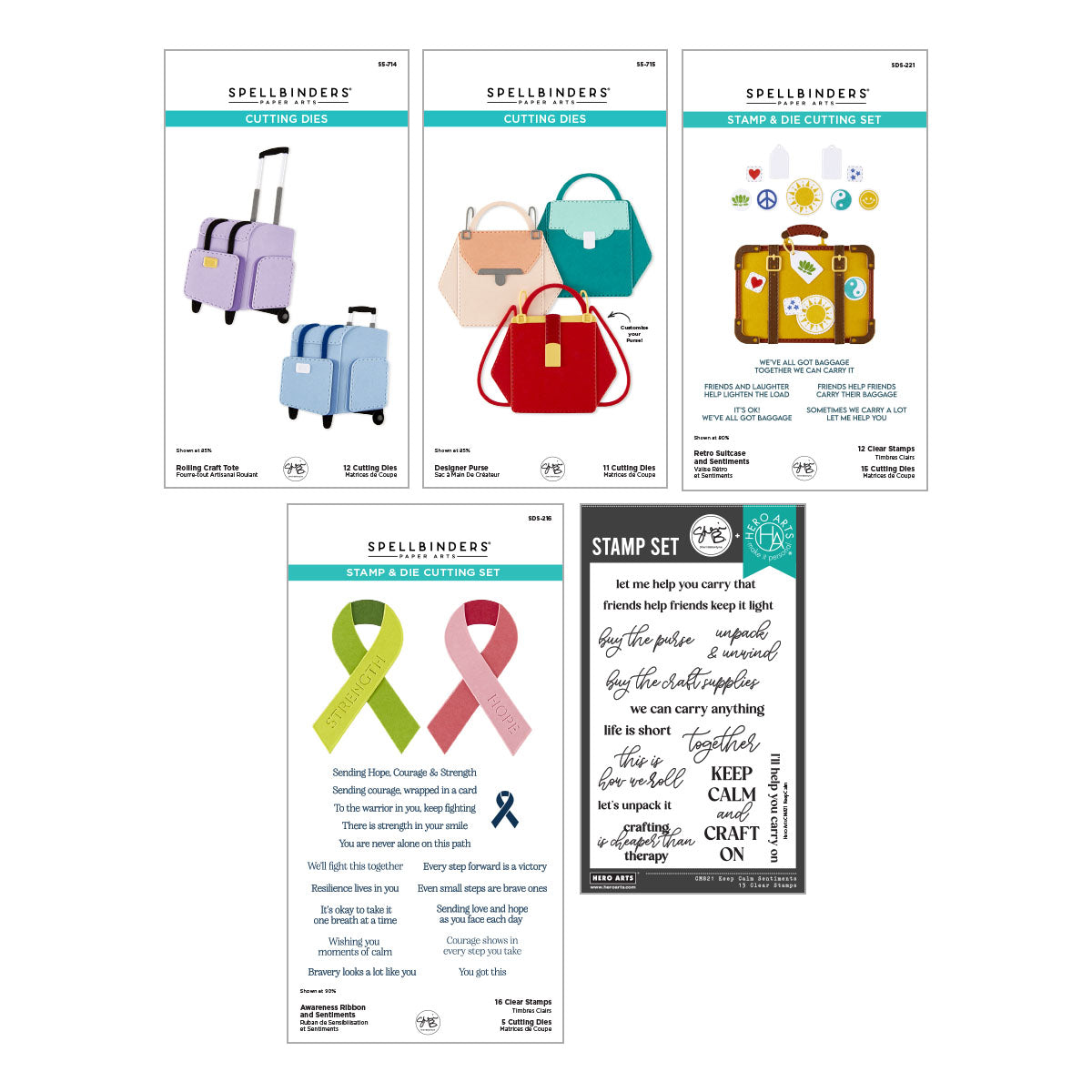 Spellbinders - We All Have Baggage I Want It All Bundle! + Class Kit by Sheri Ballantyne