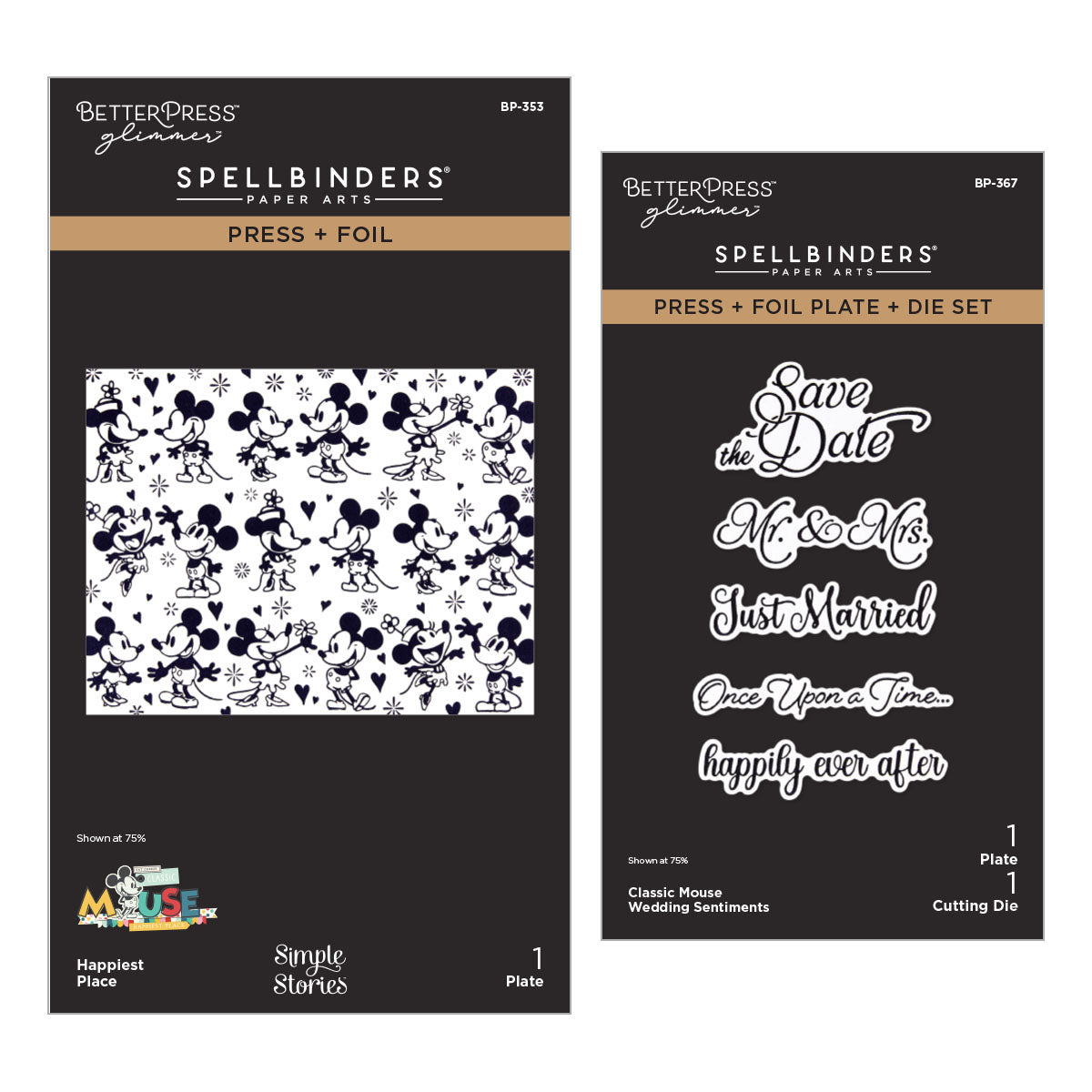 Spellbinders - Classic Mouse Wedding BetterPress Bundle