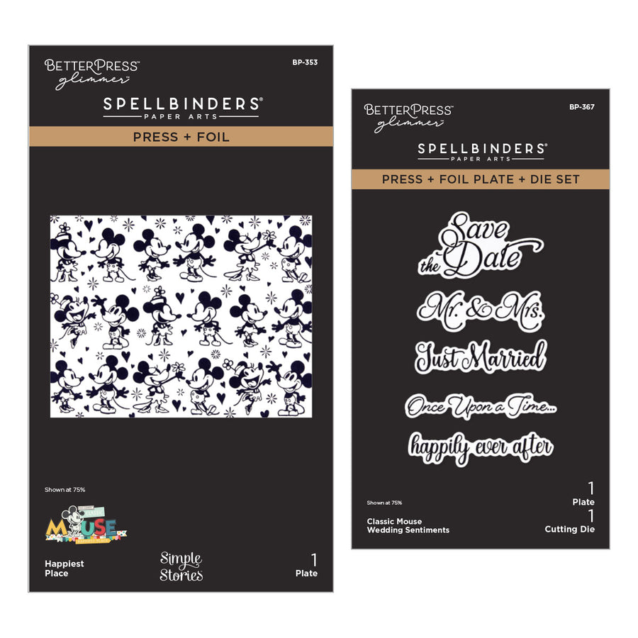 Spellbinders - Classic Mouse Wedding BetterPress Bundle