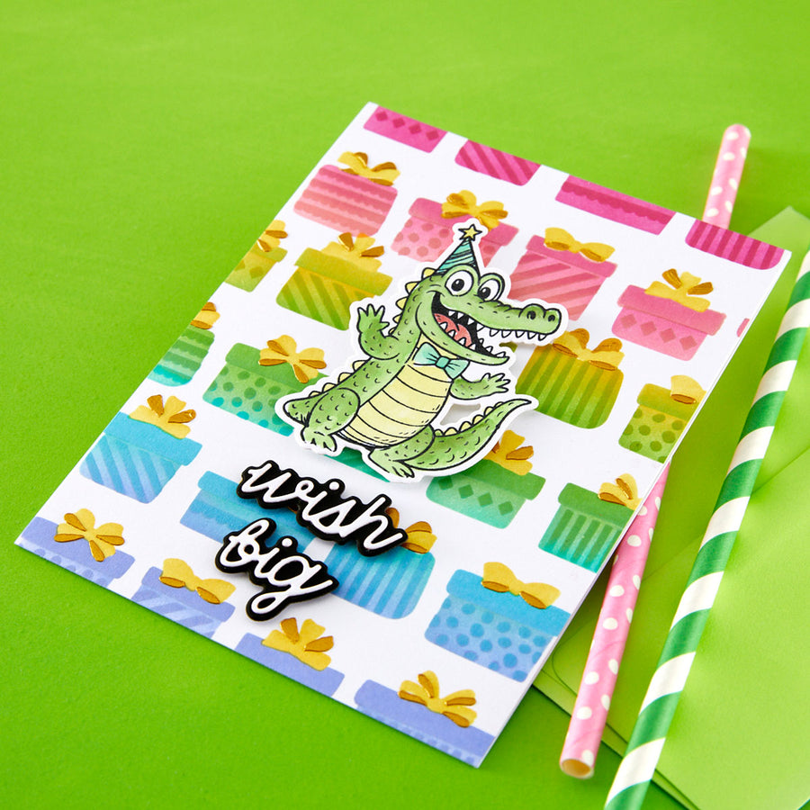 Spellbinders - Snappy Birthday Stamp & Die Bundle by Simon Hurley