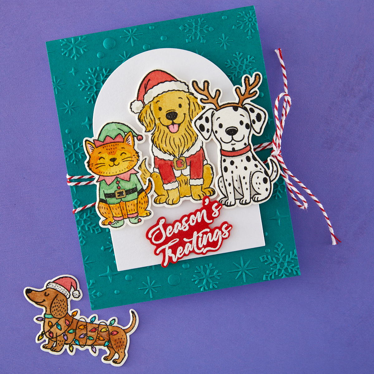 Spellbinders - Christmas Pets Stamp & Die Bundle by Simon Hurley